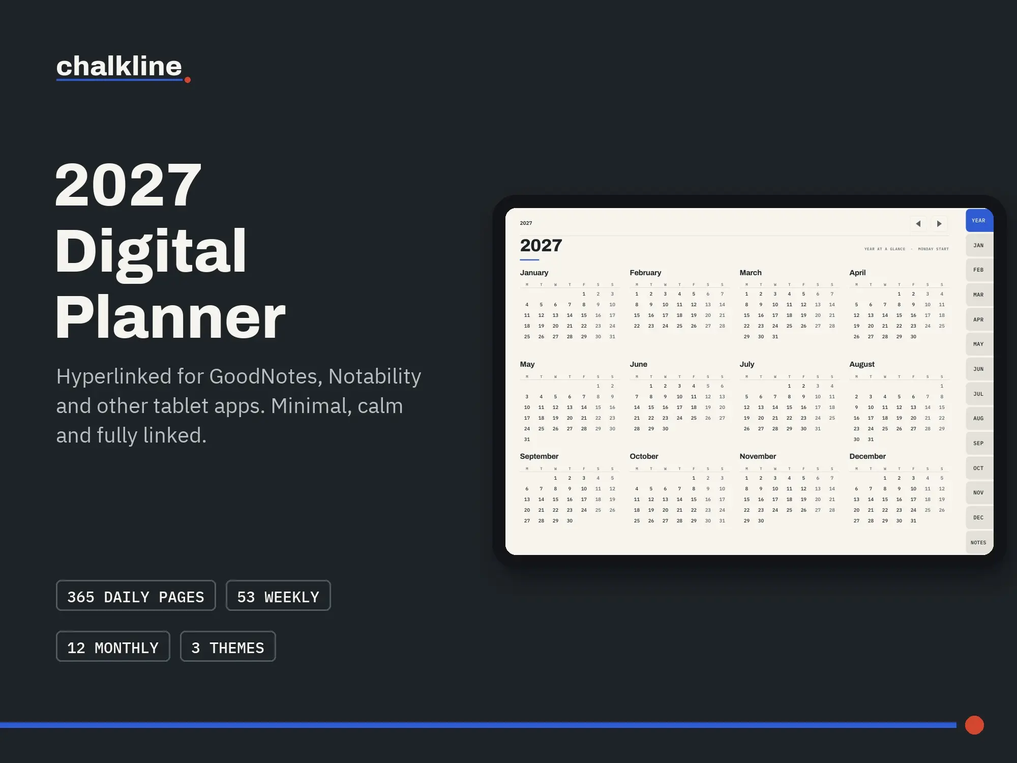 2027 Digital Planner: cover image
