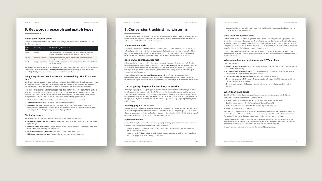 Google Ads Launch Kit: inside pages