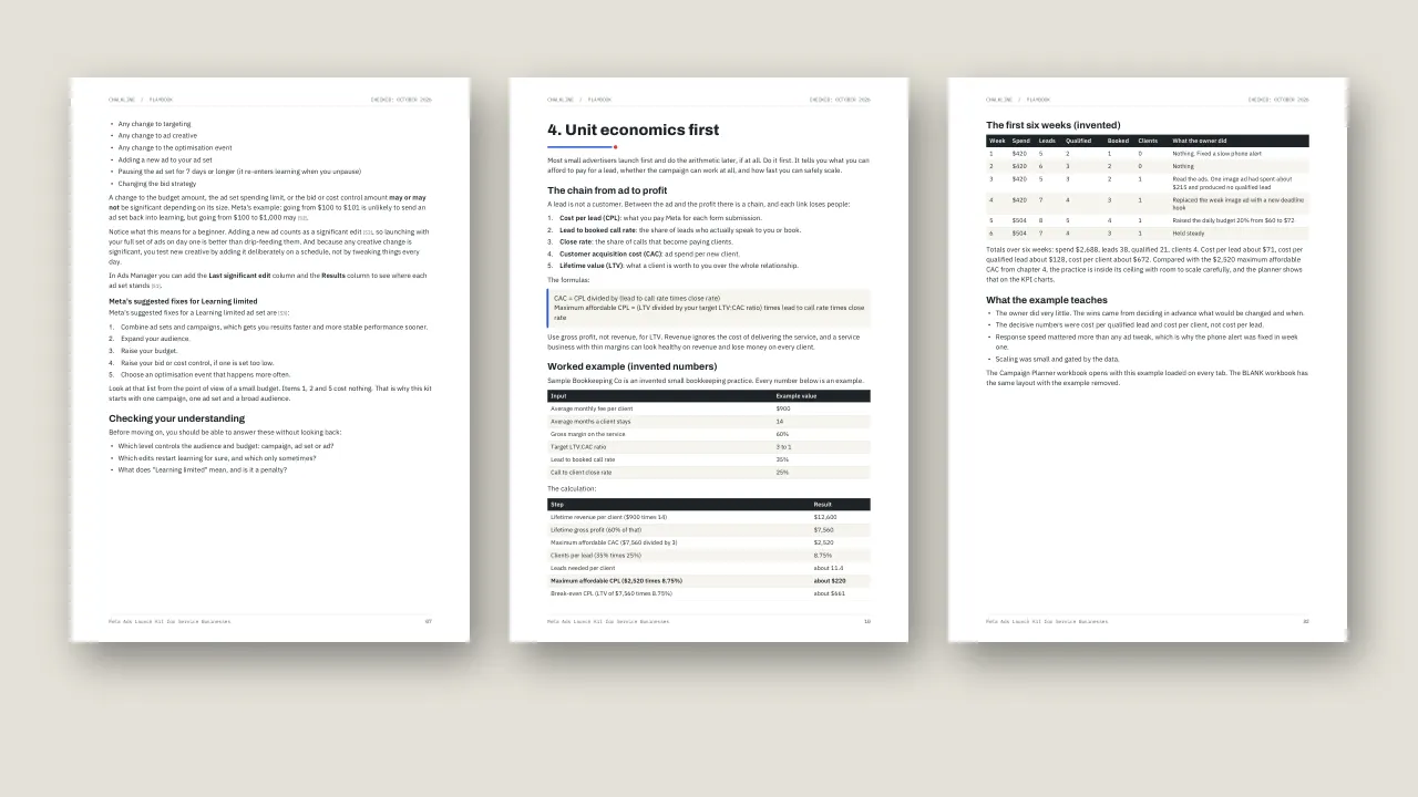 Meta Ads Launch Kit: inside pages
